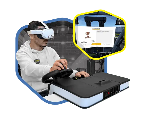 Applicant testing on the Desktop Sit-Down simulator