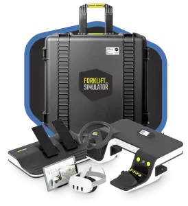 Forklift Simulator in its transport case