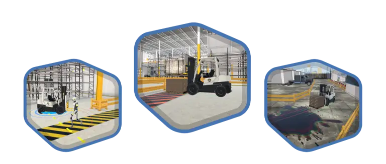 Virtual warehouse training scenarios